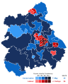 United Kingdom general election 2017 - Winning party vote by constituency (West Midlands)