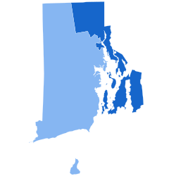 Val av USA: s representanthus i Rhode Island, 2020 resultat efter distrikt.svg