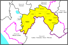 Diecéze Velletri-Segni na mapě