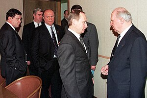 Vladimir Putin with Yegor Stroyev.jpg