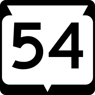 <span class="mw-page-title-main">Wisconsin Highway 54</span> Highway in Wisconsin