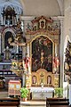 Deutsch: Das Bildnis des hl. Sebastians auf dem rechten Seitenaltar der Pfarrkirche von Waizenkirchen entstand um 1700 und ist vom Stil Caravaggios (gest. 1543) beeinflusst. English: The picture of Saint Sebastian in the right altar of the parish church of Waizenkirchen was painted around the year 1700 and is influenced by the style of Caravaggio.   This media shows the protected monument with the number 60109 in Austria. (Commons, de, Wikidata)