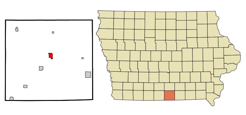 File:Wayne County Iowa Incorporated and Unincorporated areas Corydon Highlighted.svg