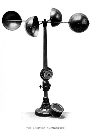 <span class="mw-page-title-main">Anemometer</span> Instrument for measuring wind speed
