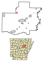 Location of Letona in White County, Arkansas.