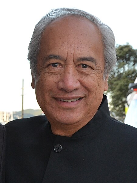 Witi Ihimaera at the premiere of his play, All My Sons, at the Circa Theatre, Wellington, on 11 November 2015