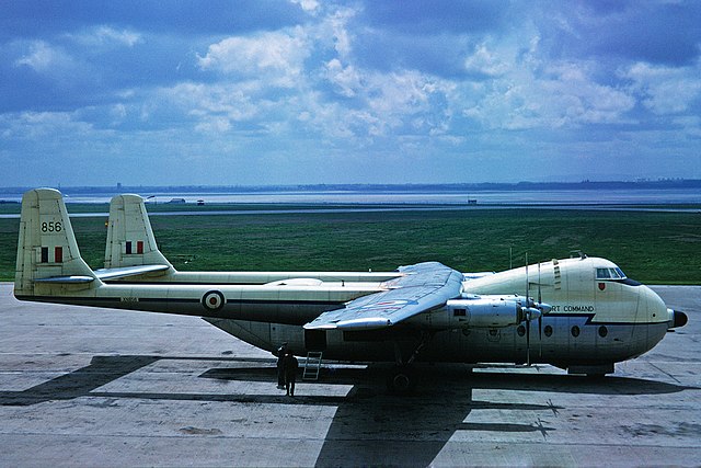 A RAF Armstrong Whitworth Argosy C.1 of the type based at RAF Benson during the 1960s