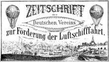 1882 title sheet of the first German technical newspaper for airflight