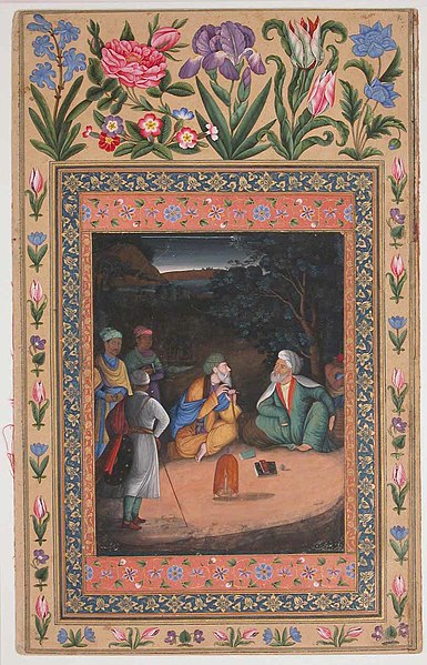 File:"A Nighttime Gathering", Folio from the Davis Album MET sf30-95-174-1a.jpg