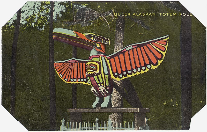 File:"A Queer Alaskan Totem Pole." - NARA - 298053.jpg