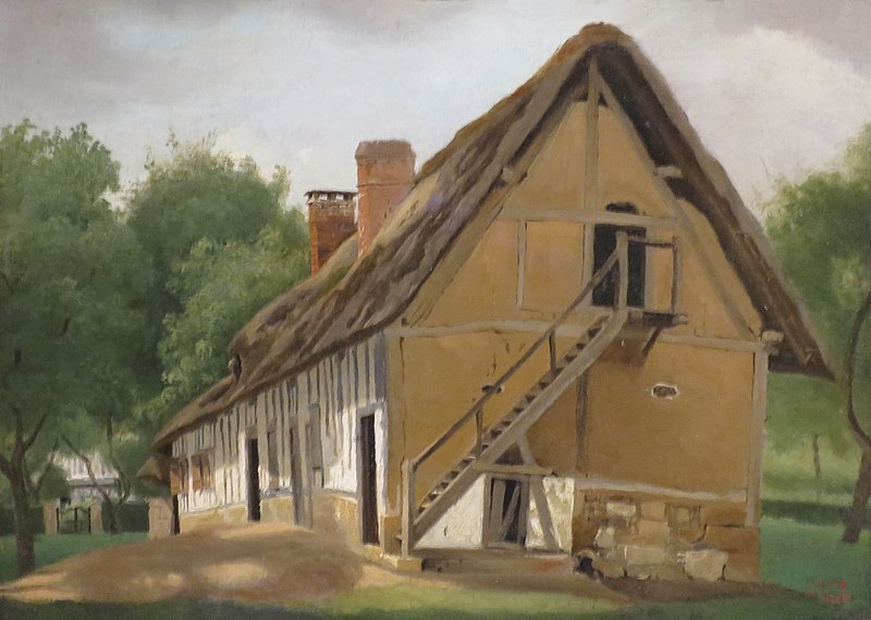 File:'Farm Building at Bois-Guillaume' by Corot, Norton Simon Museum.JPG