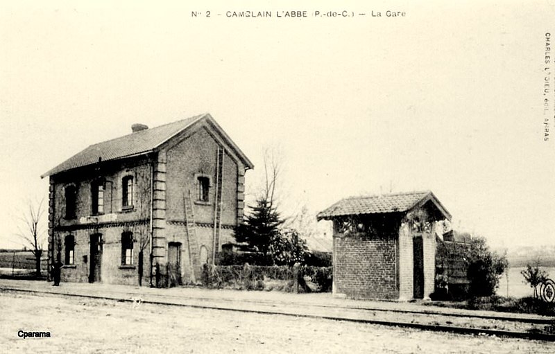 File:Éditions Charles Ledieu 2 Camblain-l'Abbé (Pas-de-Calais) La gare.jpg