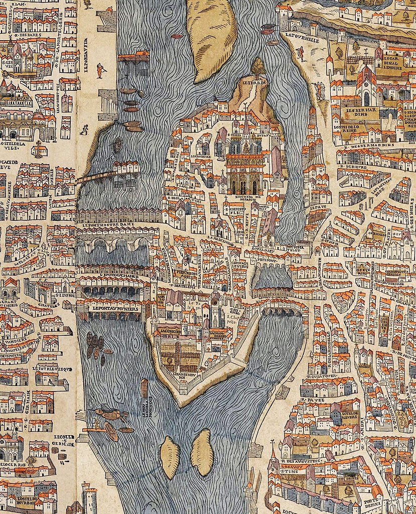 File Ile De La Cite Ile Aux Juifs Ilot De La Gourdaine Plan De Paris Vers 1550 Jpg Wikimedia Commons