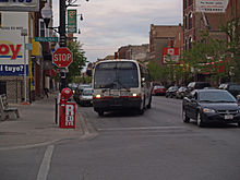 A retired 4400-series TMC RTS bus in the Pilsen neighborhood in May 2008