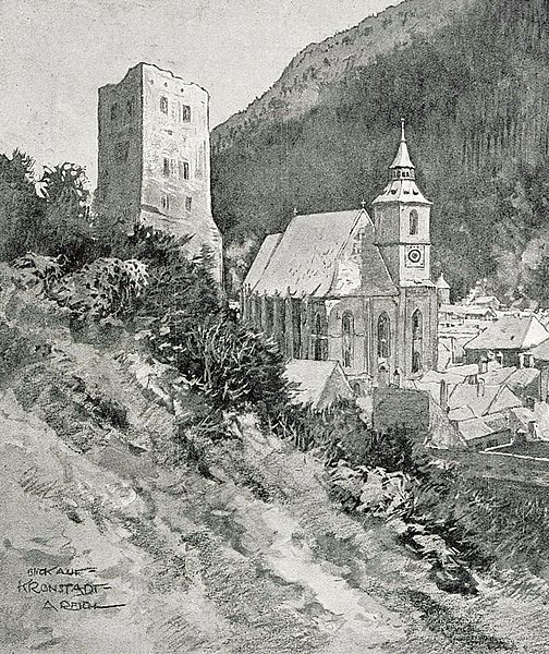 File:1916 - Albert Reich - Brasov, Biserica Neagra p2.jpg