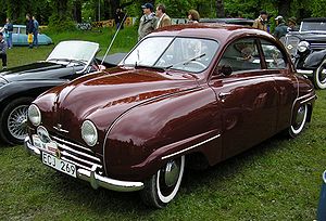 A 1955 Saab 92B.