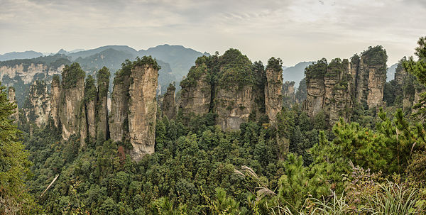 Image: 1 zhangjiajie huangshizhai wulingyuan panorama 2012