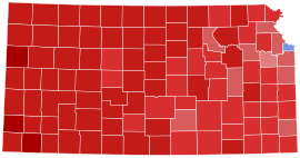 2004 United States Senate election in Kansas results map by county.svg