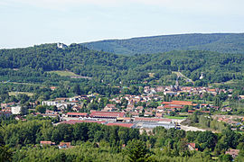 Ronchamp et la colline de Bourlémont.