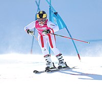 Amanda Salzgeber na mieszanym slalomie równoległym