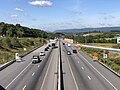 File:2022-09-01 10 18 56 View west along Interstate 78 and U.S. Route 22 (William Penn Highway) from the overpass for Pennsylvania State Route 737 (Krumsville Road) in Greenwich Township, Berks County, Pennsylvania.jpg