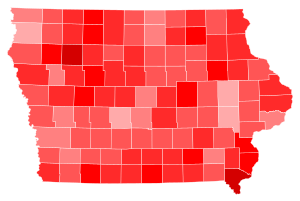 2022 Iowa gubernatorial election swing map by county.svg