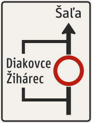Layout of detour or bypass route (Slovakia)