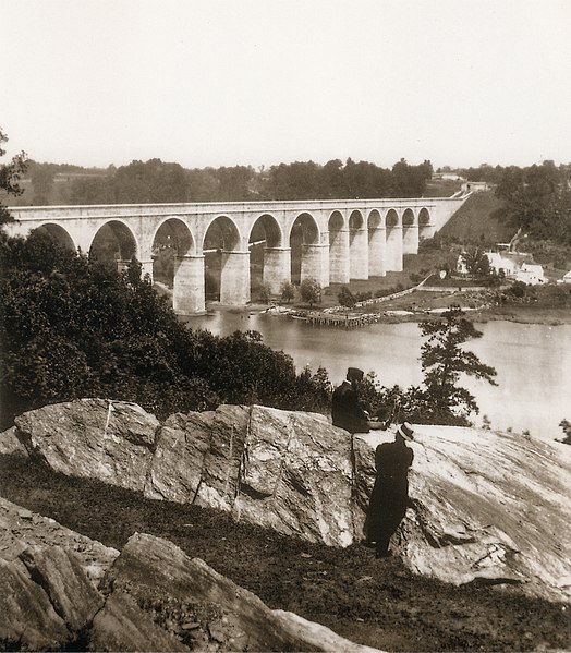 The Croton Aqueduct at High Bridge in 1859