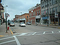 Downtown Platteville, Wisconsin from the corner of Fourth and Main Streets