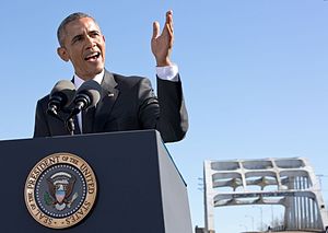 President Obama speaks at the 50th Anniversary of the Selma to Montgomery marches 50th Anniversary of the Selma Marches - President Obama speech 1.jpg
