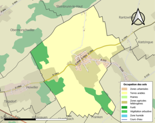 Mappa a colori che mostra l'uso del suolo.