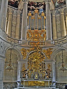 Altar and organ of the Royal Chapel