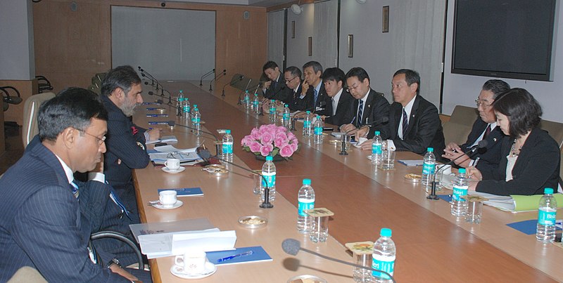 File:A delegation of Japan India cooperation Committee meeting the Union Minister for Commerce & Industry and Textiles, Shri Anand Sharma, in New Delhi on January 23, 2012.jpg