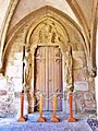 Abondance. La porte de la Vierge, dans le cloître. 2015-06-21.JPG