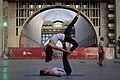 Acroyoga en la Plaza Diego Ibarra