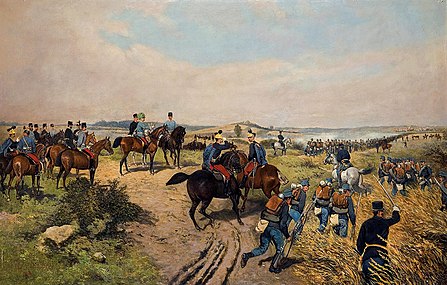 Тадэвуш Айдукевіч. Франц Іосіф I на манёўрах, 1885