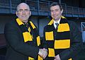 Alloa Chairman Shakes Hands With New Alloa Manager Barry Smith 2014-02-06 04-30.jpg