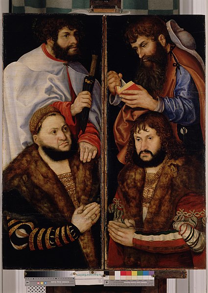 File:Altarpiece of the Virgin, or so-called Princes' Altarpiece (left wing) (DE AGGD 7a FR020 1993 Overall-001).jpg