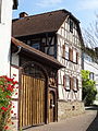 Gable-independent half-timbered house