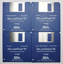 DeluxePaint IV floppy disks (German version) Amiga DeluxePaint IV disks.jpg