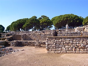 Restos de la antigua ciudad griega de Ampuries