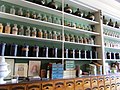 Restored shelves with original bottles