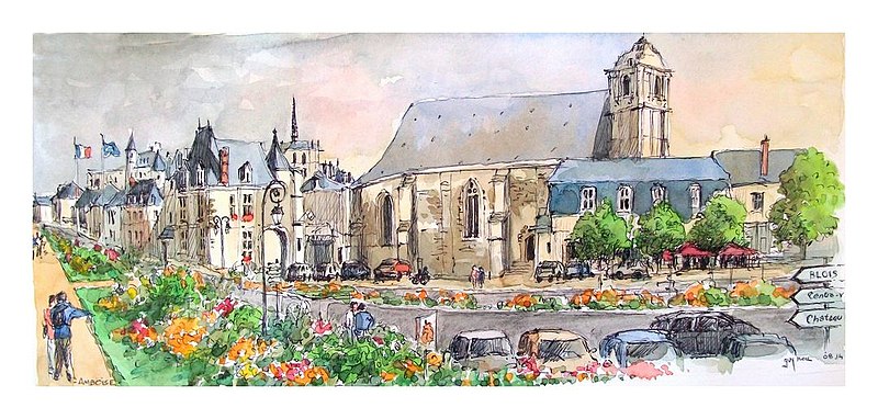 File:Aquarelle- Amboise - France (14781648499).jpg