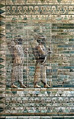 ציור קיר של קשתים בארמון דריווש הראשון, ממלכת פרס.