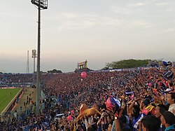 Aremania in the derby at their home on 15 August 2019 Aremania at Kanjuruhan Stadium.jpg