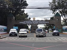 Gate of Camp Aguinaldo. Armed Forces of the Philippines (Boni Serrano, Quezon City; 01-18-2021).jpg