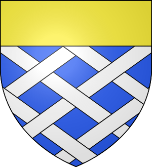Arms of St Ledger: Azure fretty argent, a chief or Arms of St Leger.svg