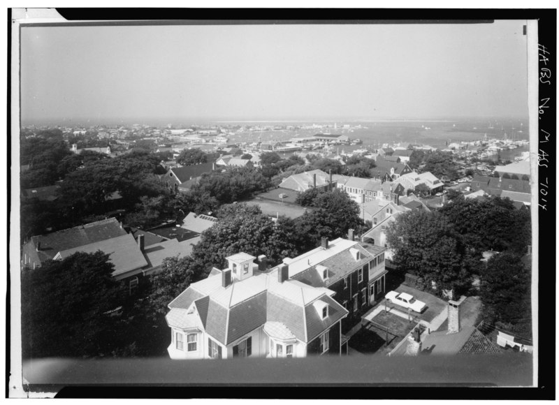 File:August, 1970 VIEW TOWARDS BRANT POINT AND HARBOR FROM TOWER OF UNITARIAN CHURCH - Orange and Union Streets Neighborhood Study, 8-31 Orange Street, 9-21 Union Street and Stone HABS MASS,10-NANT,76-1.tif