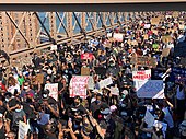 Brooklyn Bridge BLM protest in New York City on June 9, 2020.jpg