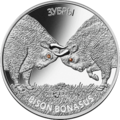 Реверс памятной монеты Белоруссии (серебро с фианитами), 2012